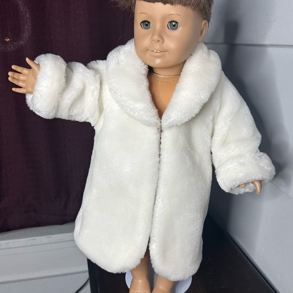 Vintage 1996 Fibrecraft Materials American Girl Doll Size 18” Faux Fur Coat - Picture 1 of 16